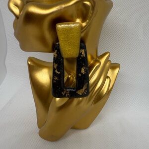 Elegant Black and Gold Earrings